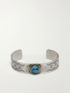 FOUNDWELL - Vintage 1970s Sterling Silver Turquoise Bracelet - Silver