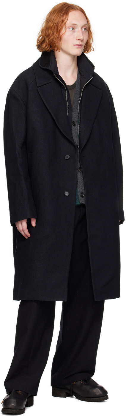 Juun.J Black Wool Coat