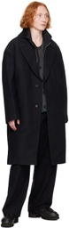 Juun.J Black Wool Coat