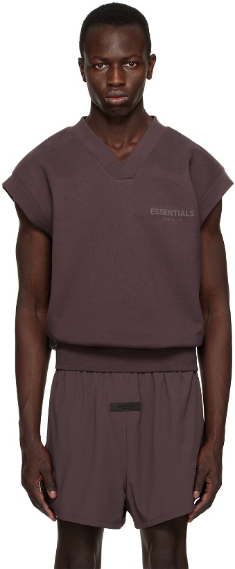 Photo: Essentials Purple V-Neck Vest