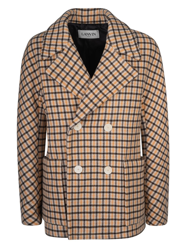 Photo: Lanvin Double-breast Check Jacket
