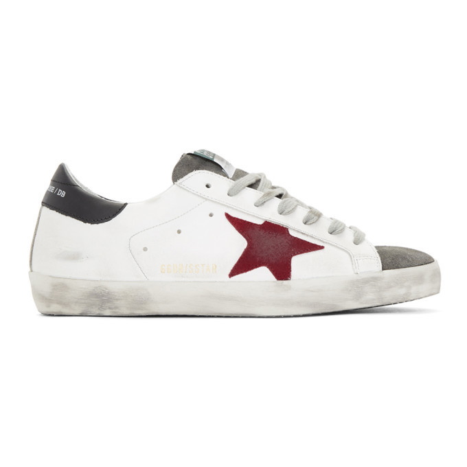 Photo: Golden Goose White and Red Superstar Sneakers