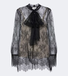 Erdem Bow-detail floral lace blouse