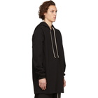 Rick Owens Black Cotton Hoodie