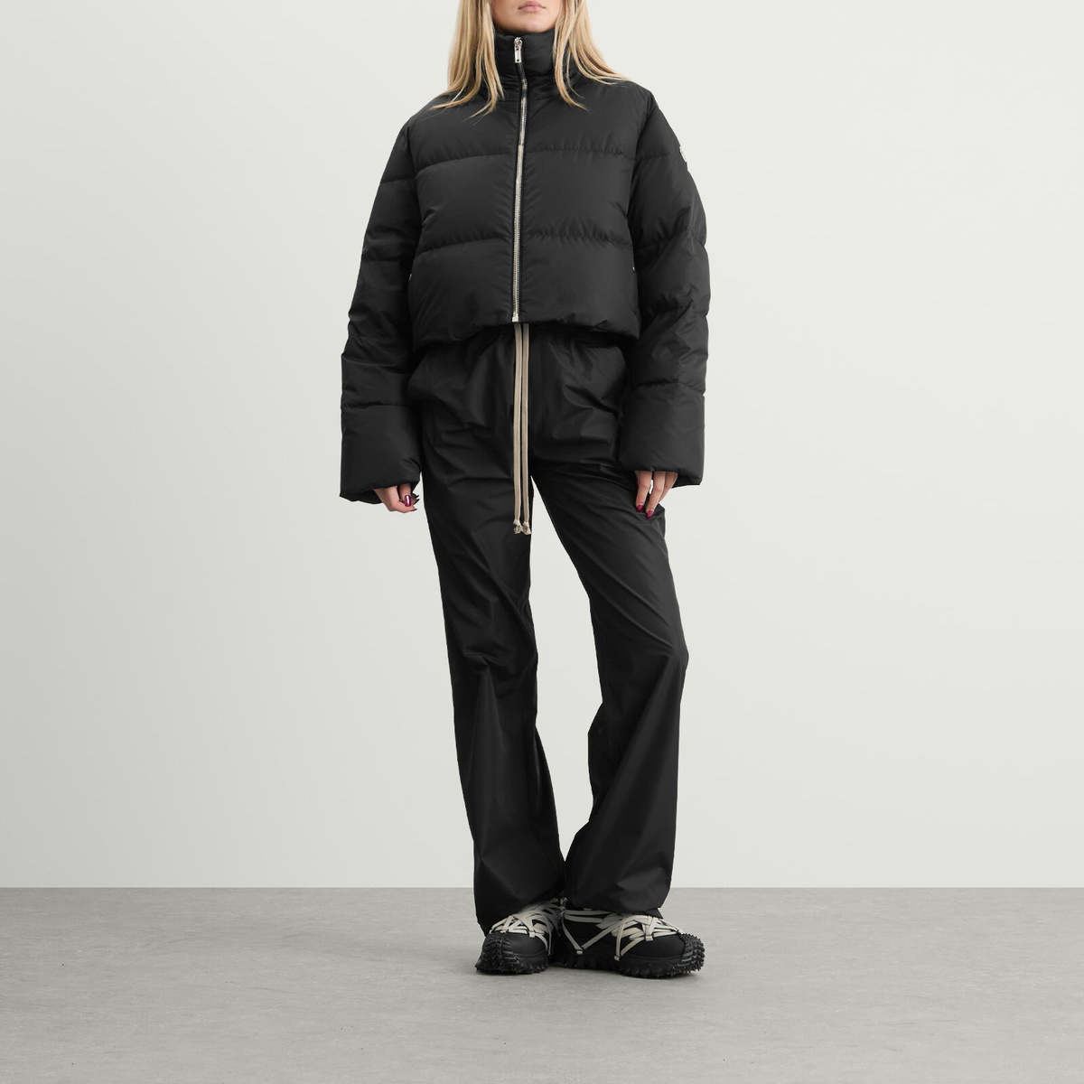 Rick Owens x Moncler Cropped Cycloptic Jacket in Black