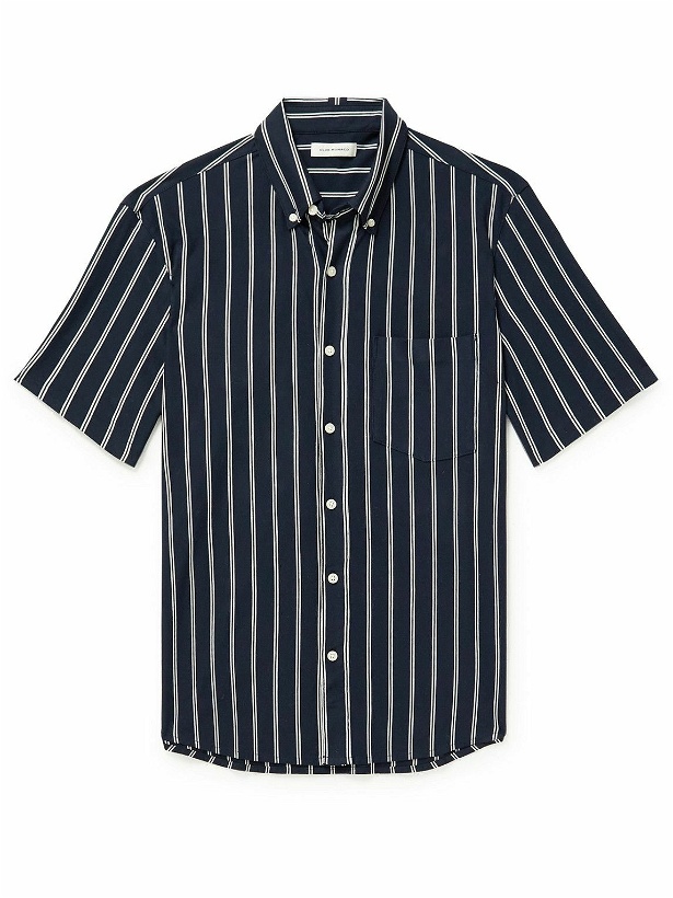 Photo: Club Monaco - Button-Down Collar Striped Cotton Shirt - Blue