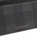 Burberry Men's Sandon Check Cardholder in Charcoal