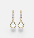Mateo 14kt yellow gold (585/1000) earrings with amethyst and diamonds