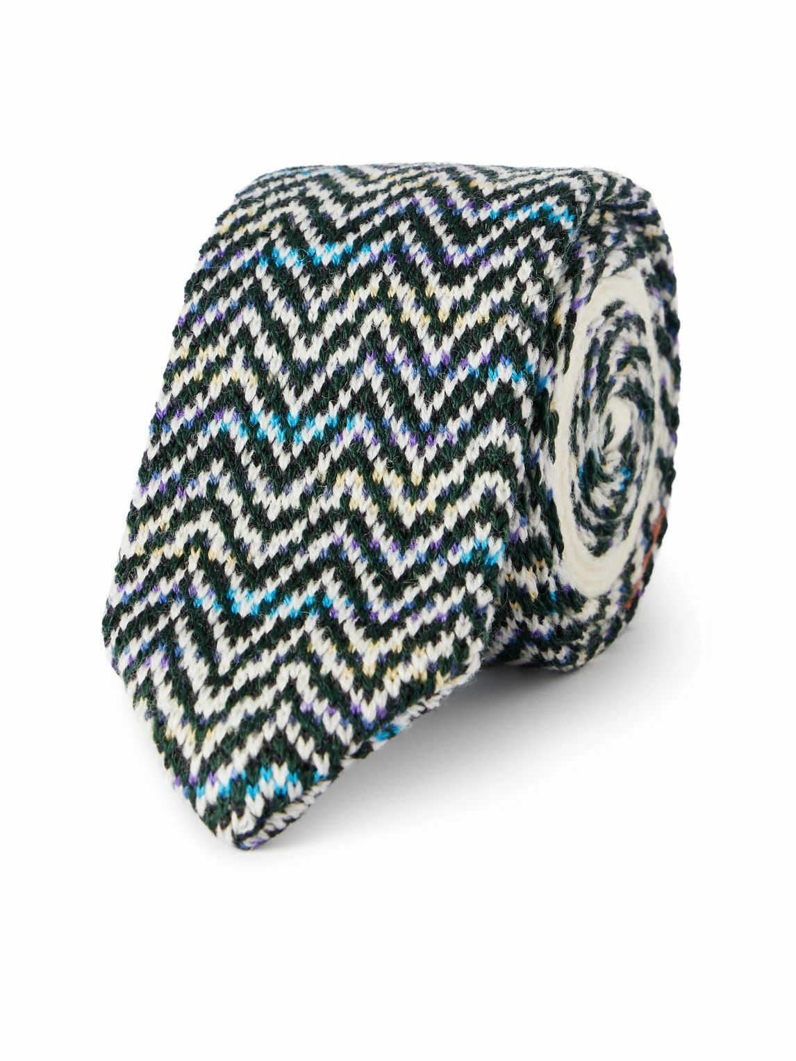 定価18.7万 MISSONI 2023 ニット切替 デニムジャケット 42 Missoni Men's Denim Jacket with Knitted Collar in Multi Missoni