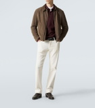 Brioni Cotton, silk and cashmere polo sweater