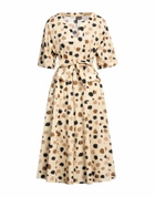 Manila Grace Womens Midi dress Sand