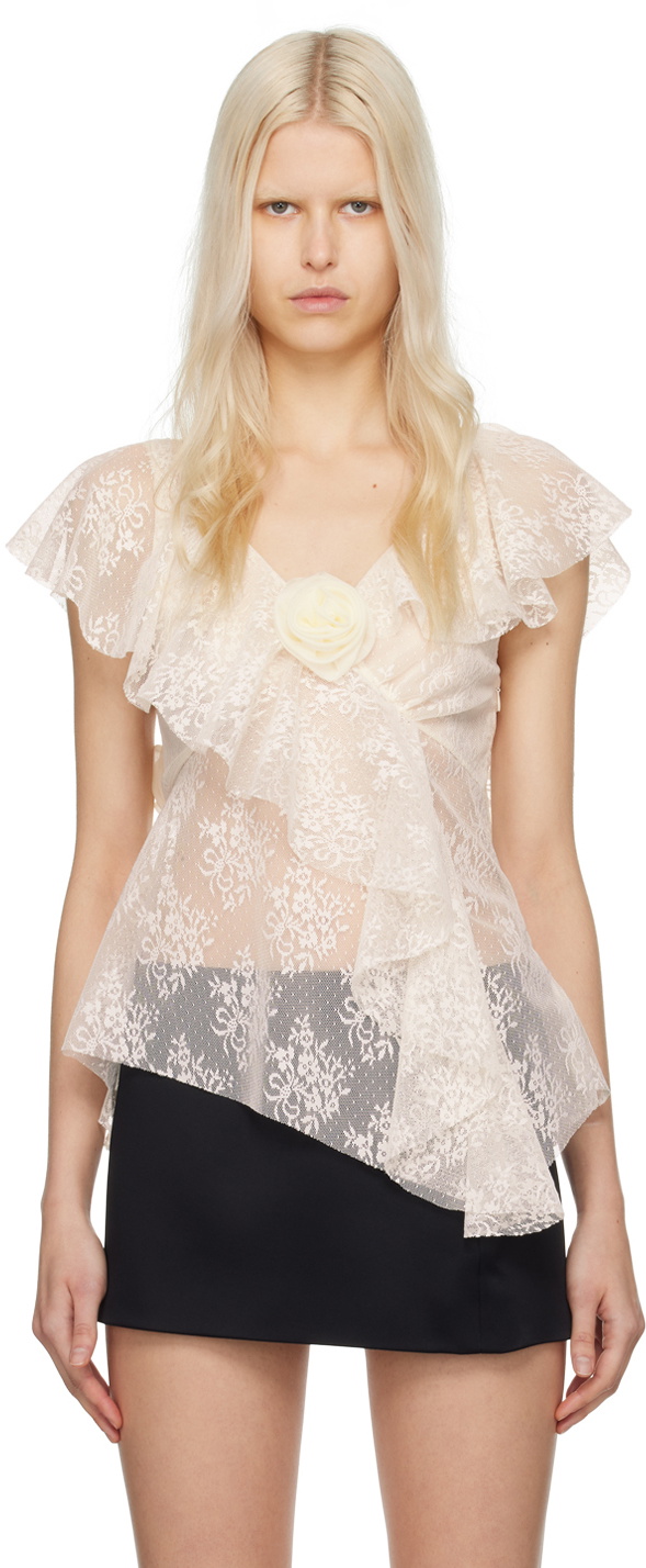 【関税込み】Sandy Liang ホワイト Torcello ミディアムスカート TORCELLO SKIRT IN WHITE – SANDY LIANG