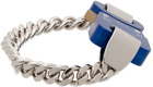 1017 ALYX 9SM Silver & Blue Classic Chainlink Bracelet