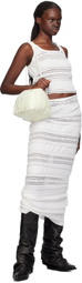 Sinead Gorey White Semi-Sheer Maxi Skirt