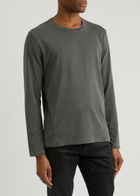 Paige Enzo Long-sleeve Cotton top Dark Grey
