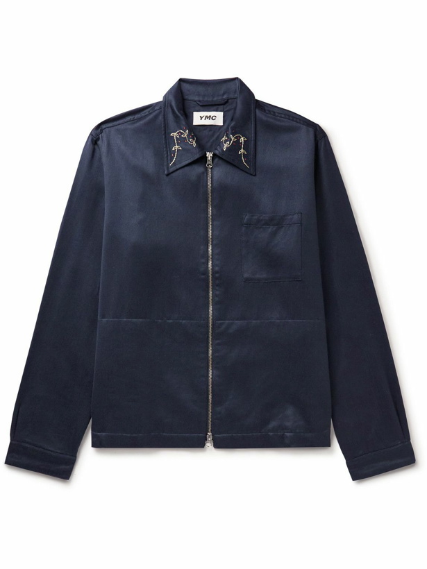 Photo: YMC - Bowie Embroidered Woven Shirt Jacket - Blue