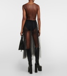 Noir Kei Ninomiya Overlay-tulle maxi dress