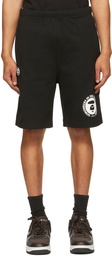 AAPE by A Bathing Ape Black Logo Shorts