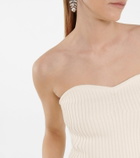 Saint Laurent Ribbed-knit wool bustier