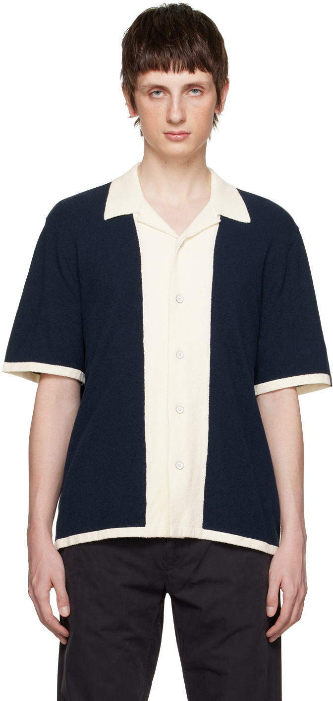 rag & bone Blue & White Avery Shirt Rag and Bone