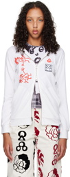 Chopova Lowena White Knot Ear Hoodie