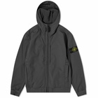 Stone Island Men's Soft Shell-R Hooded Jacket in Black