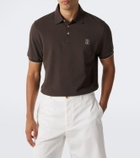 Brunello Cucinelli Logo cotton piqué polo shirt
