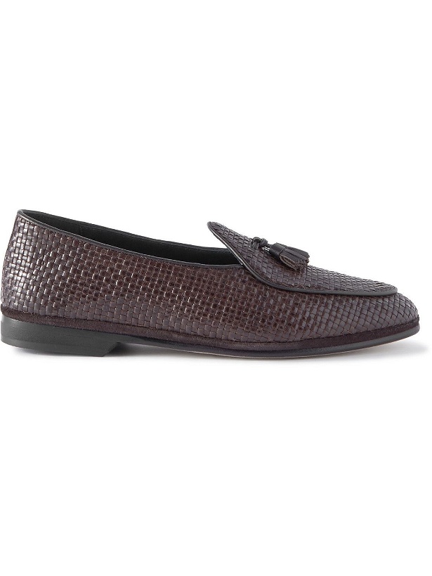 Photo: Rubinacci - Marphy Woven Leather Tasseled Loafers - Brown