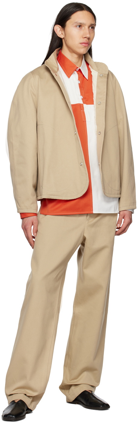 3MAN Beige Drawstring Trousers