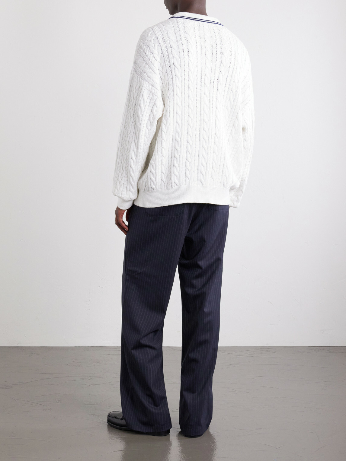 Polo Ralph Lauren - Cable-Knit Cotton and Linen-Blend Sweater - Neutrals