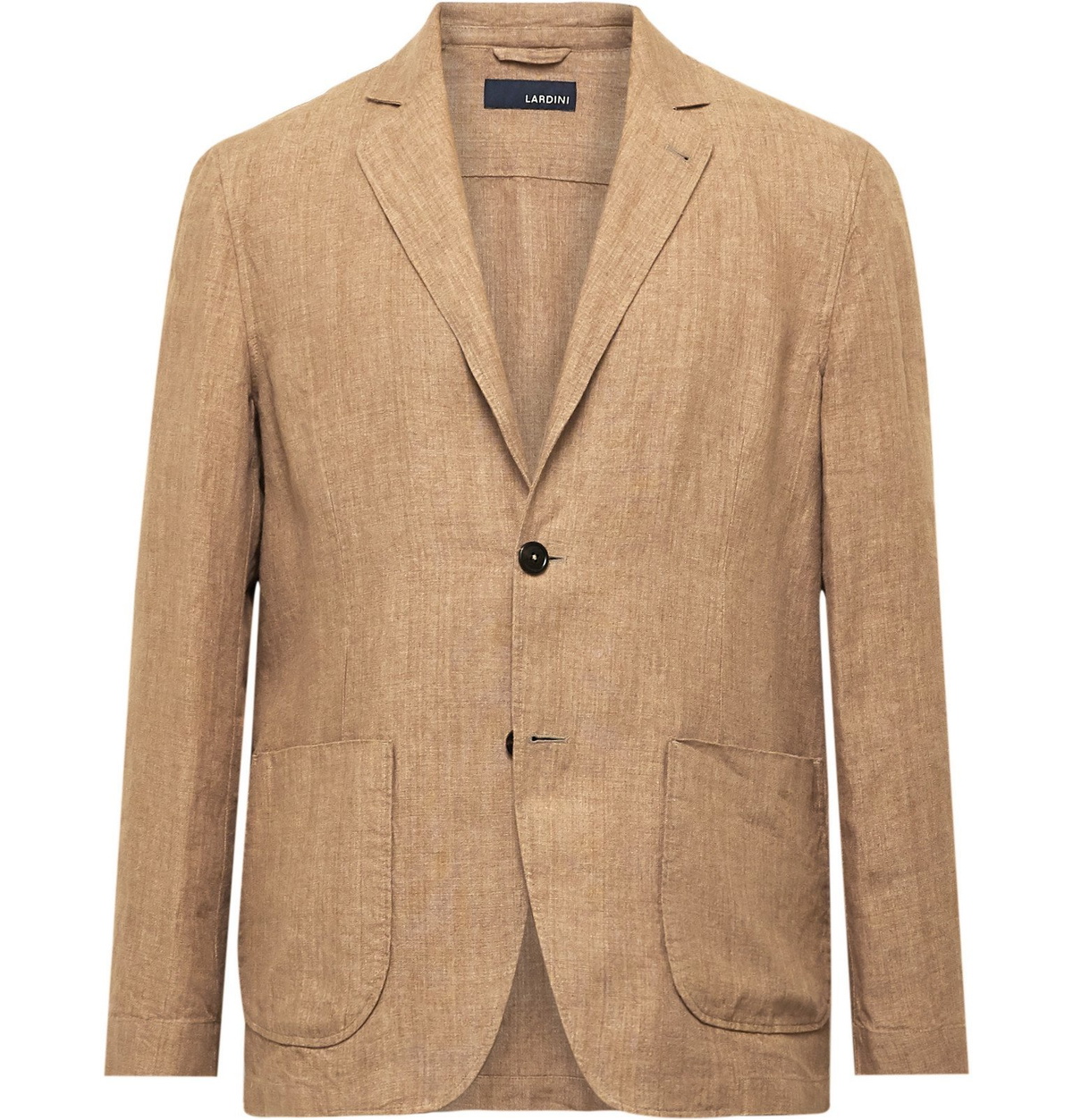 Unstructured Linen Jackets - Tan