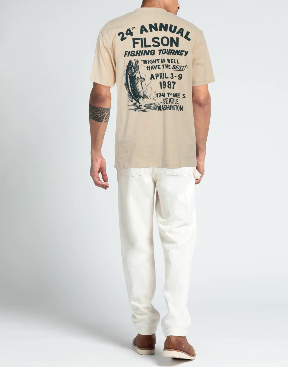 Filson Mens T-shirt in Beige