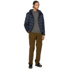 Herno Navy Down Hooded Jacket