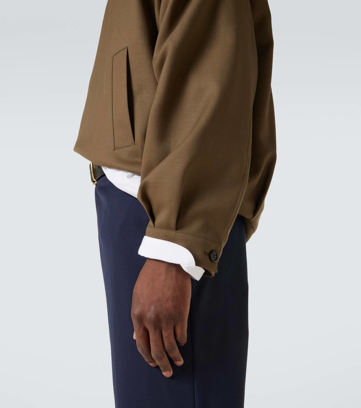 Miu Miu Logo virgin wool gabardine jacket Miu Miu