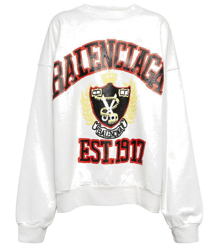 Photo: Balenciaga College logo cotton sweatshirt