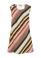 Faithfull The Brand Julie Striped Linen Mini Dress Multicoloured