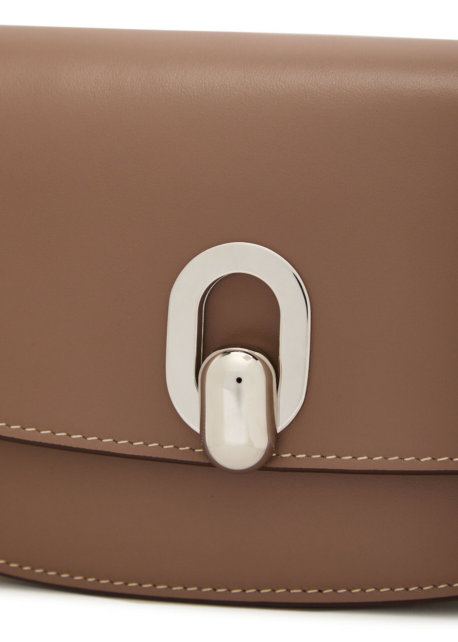 Savette Tondo Leather Shoulder bag - Taupe - One Size