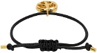 AMBUSH Black Peace Leather Bracelet