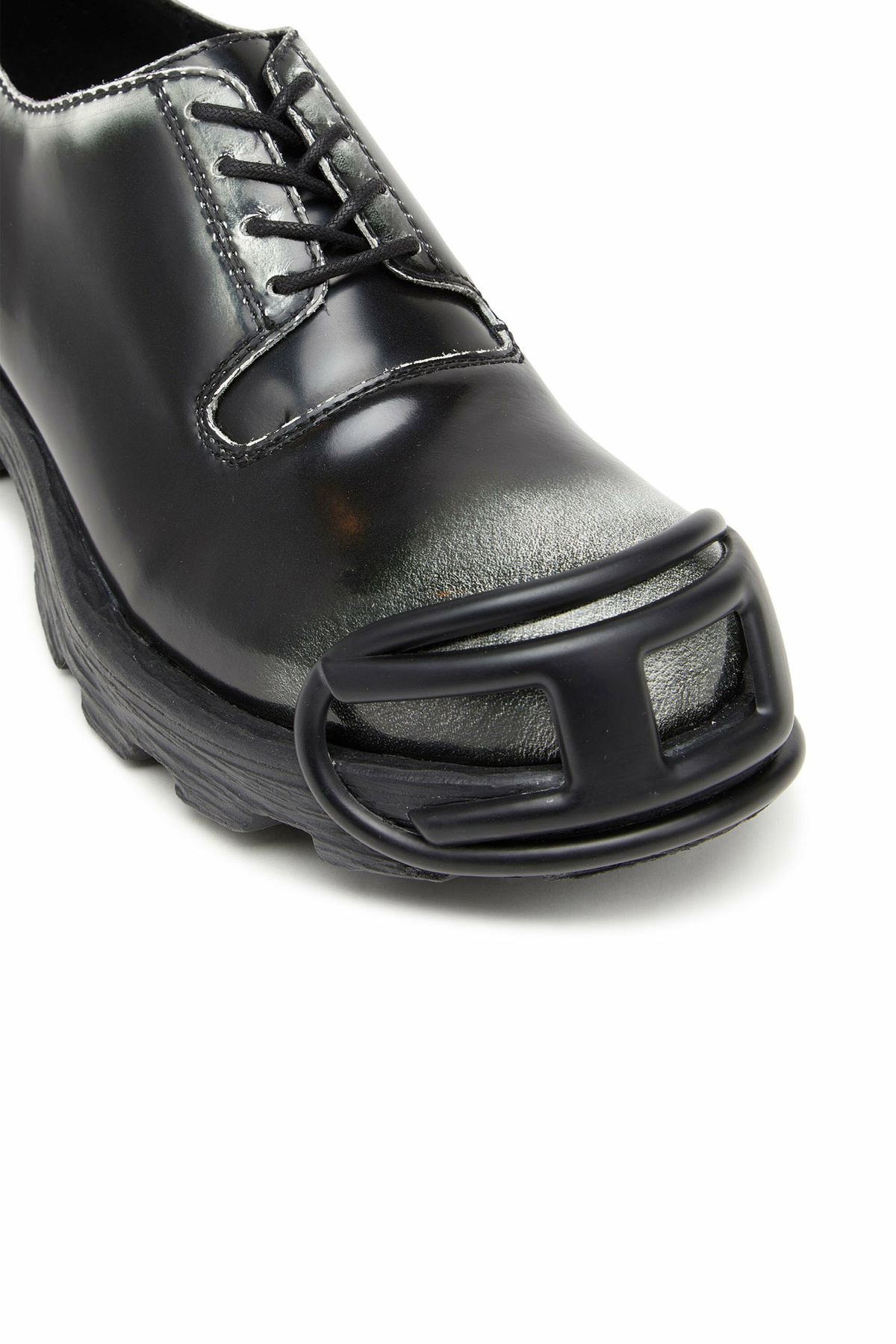 Diesel D-Hammer-Derby shoes in shiny two-tone leather - Lace Ups and Clogs Mens in Multicolor