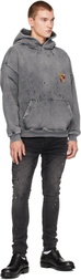 Ksubi Gray Shield Ekcess Hoodie