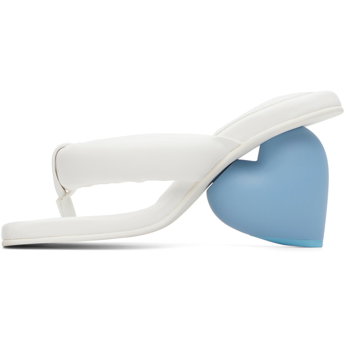 YUME YUME White Love Mule Heeled Sandals