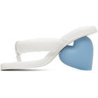YUME YUME White Love Mule Heeled Sandals