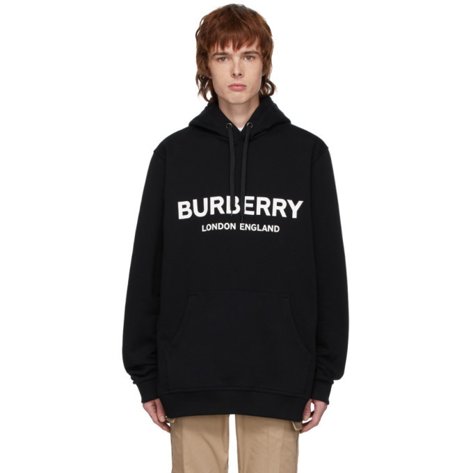 Photo: Burberry Black Lexstone Logo Hoodie