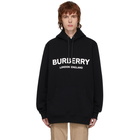 Burberry Black Lexstone Logo Hoodie