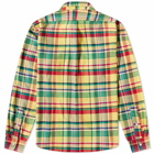 Polo Ralph Lauren Men's Button Down Plaid Flannel Shirt in Yellow/Red Multi