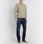 TOM FORD - Garment-Dyed Fleece-Back Cotton-Jersey Sweatshirt - Green