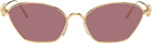 LOEWE Gold Anagram Hexagonal Sunglasses