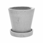 HAY Medium Flowerpot with Saucer in Grey