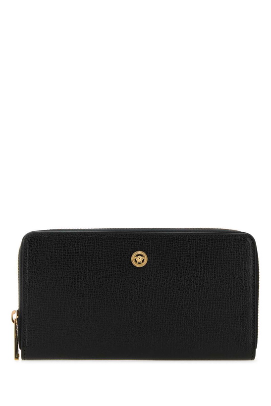 Photo: Versace Black Leather Medusa Biggie Wallet