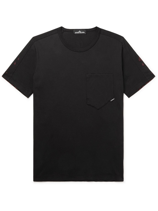Photo: Stone Island Shadow Project - Printed Cotton-Jersey T-Shirt - Black